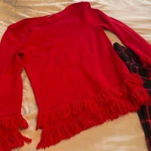 Selling the sweater and size 6 plaid pants, for separate price, also Trina Turk.